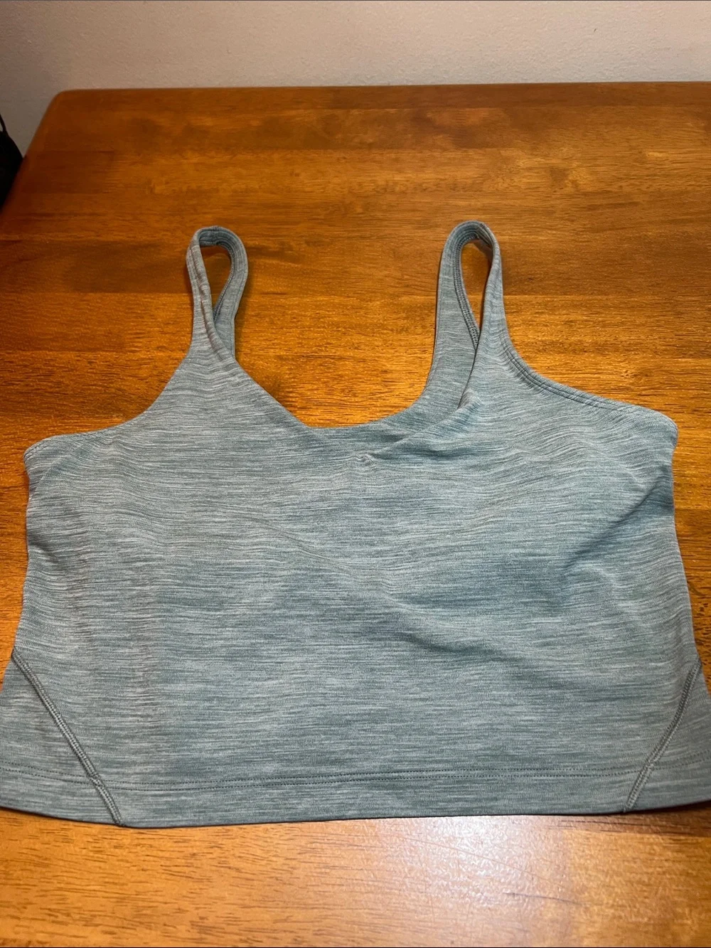 lululemon athletica Green Marl Strappy Sports Bra Size 10